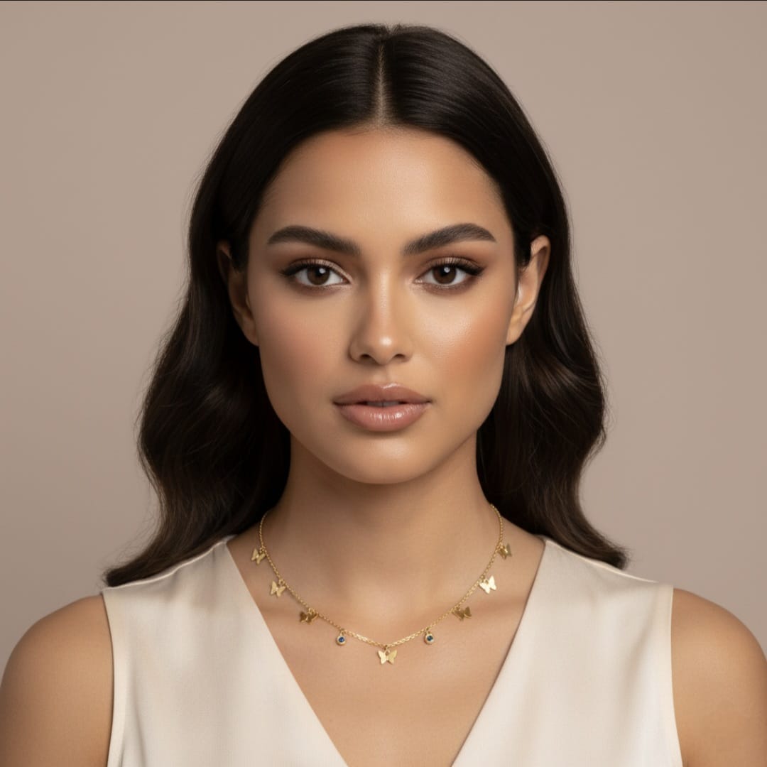 Saachu Bling - Anti Tarnish Butterfly Charm Necklace